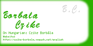 borbala czike business card